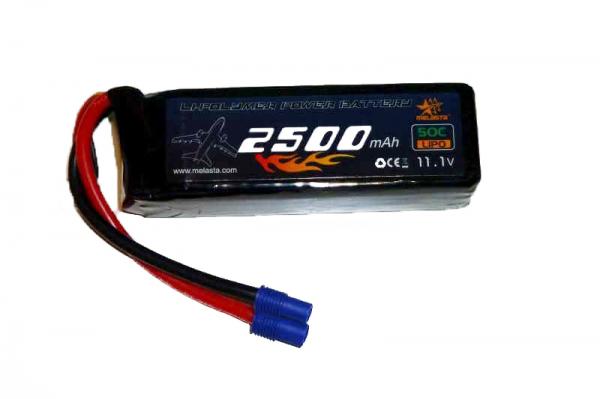 High Power Battery Pack with EC3 Discharge Connector 2,5Ah-11,1V-50C